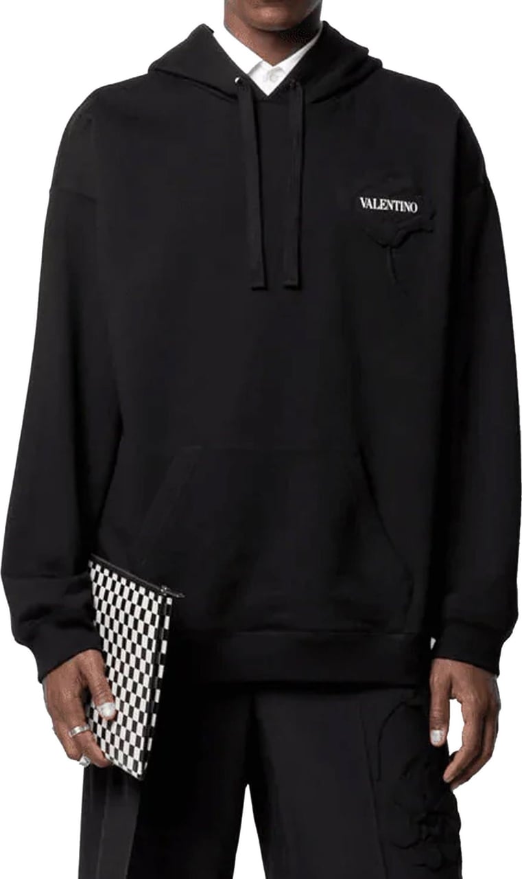 Valentino Valentino Cotton Logo Sweatshirt Zwart