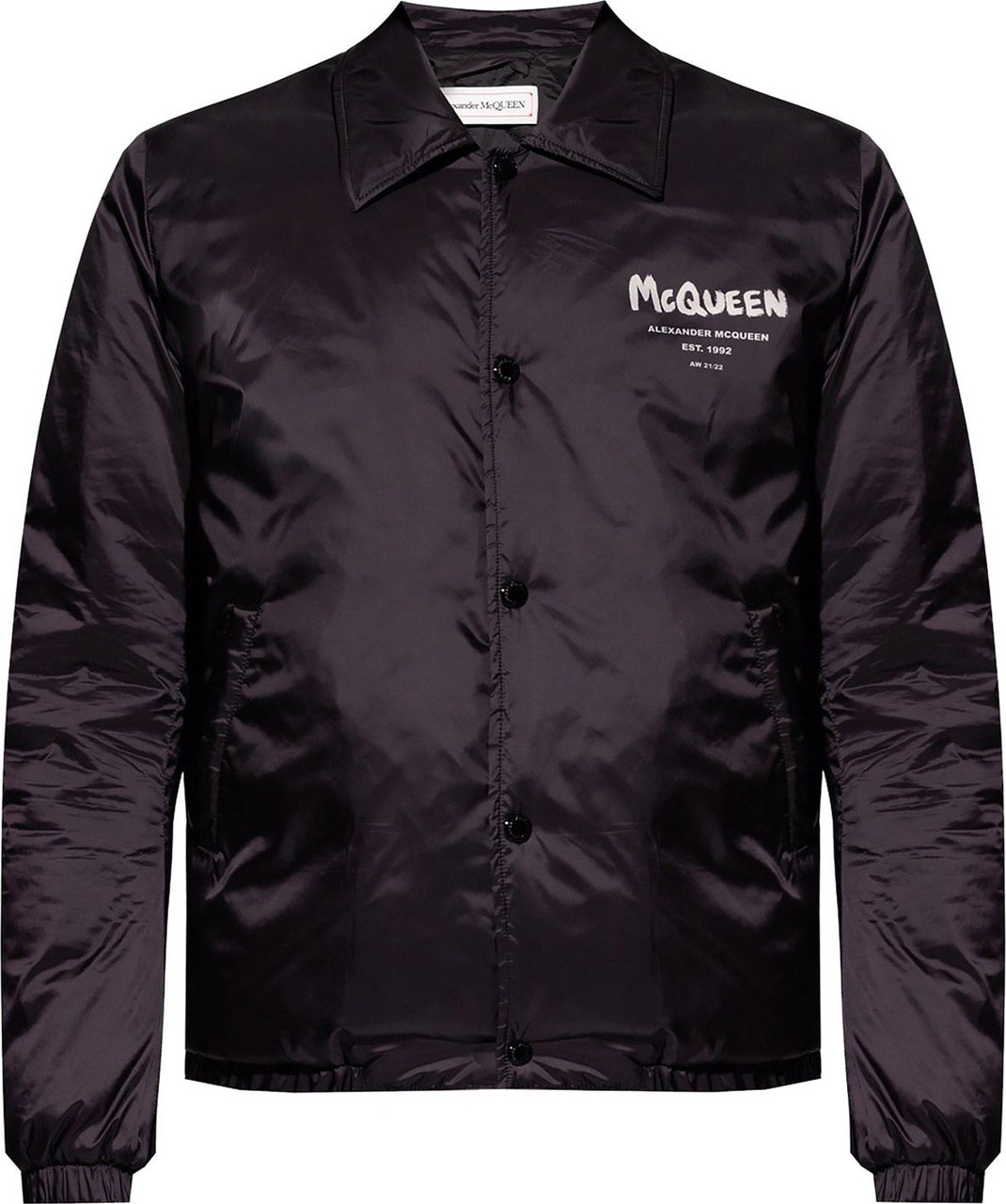 Alexander McQueen Alexander Mcqueen Windbreaker Logo Jacket Zwart