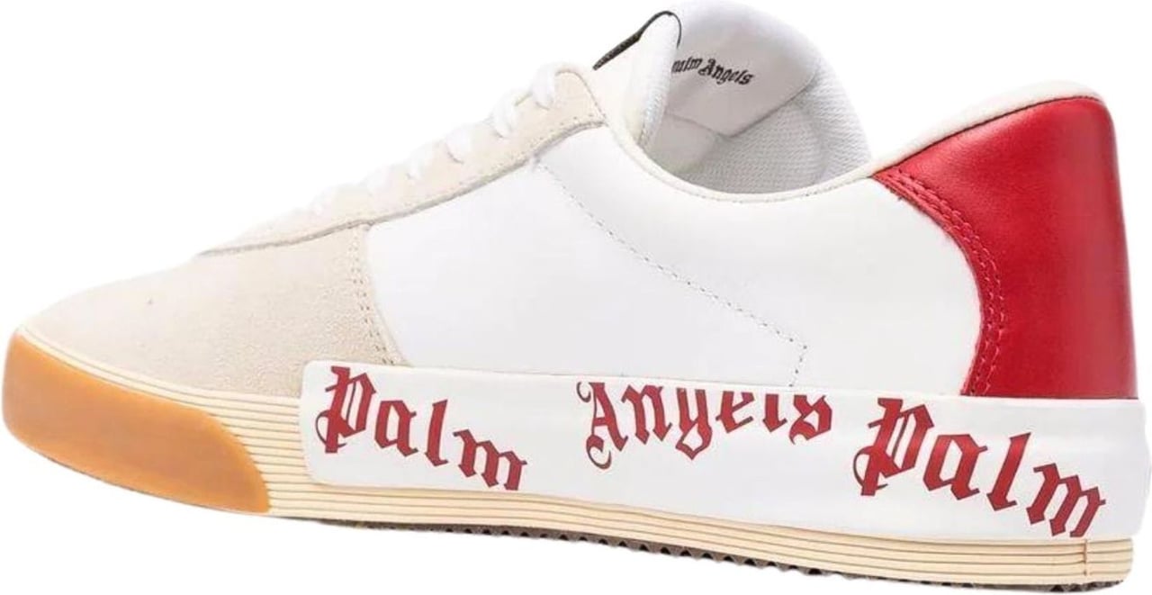 Palm Angels Palm Angels Leather Logo Sneakers Wit