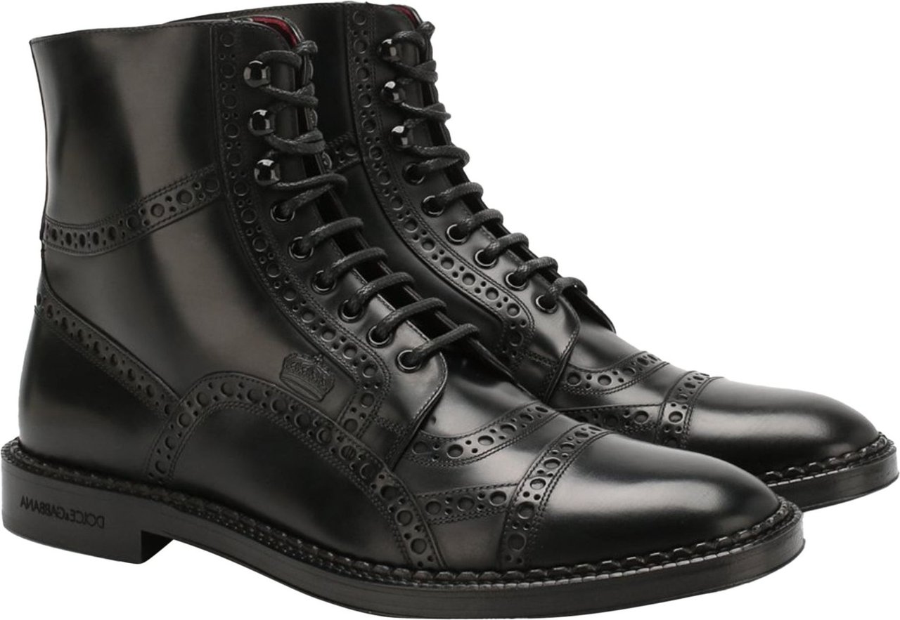 Dolce & Gabbana Dolce & Gabbana Leather Boots Zwart