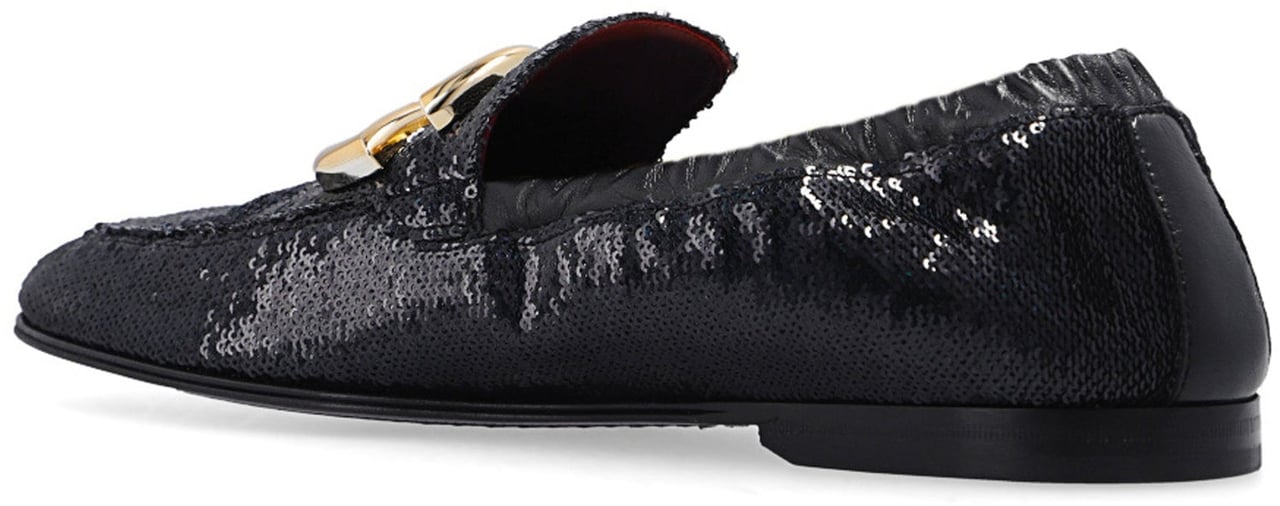 Dolce & Gabbana Dolce & Gabbana Ariosto Paillettes Loafers Zwart