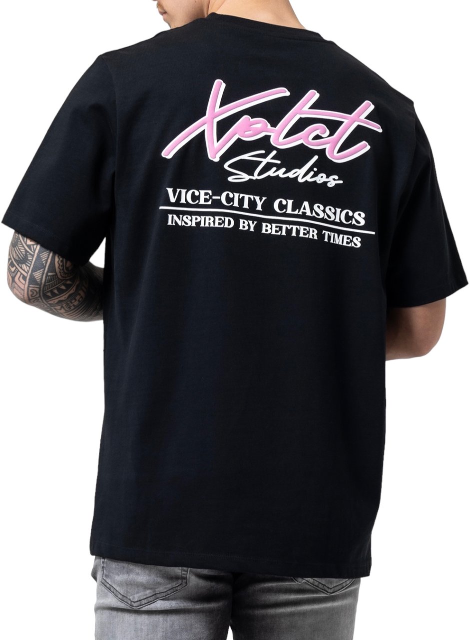 XPLCT Studios Xplct Heren T-shirt Zwart XPL-2403-04/19 VICE Zwart