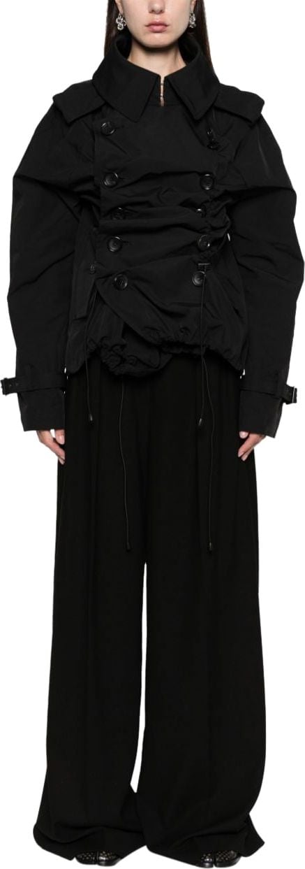 Junya Watanabe Coats Black Zwart