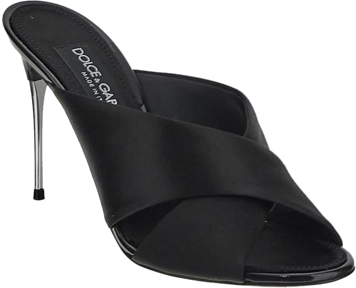 Dolce & Gabbana Keira Satin Sandals Zwart