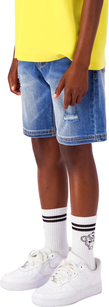 Black Bananas Jr. Straight Fit Denim Shorts Blauw