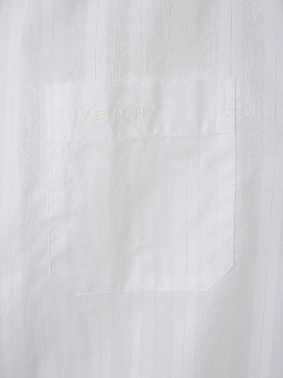 Givenchy Striped Chiffon Shirt Wit