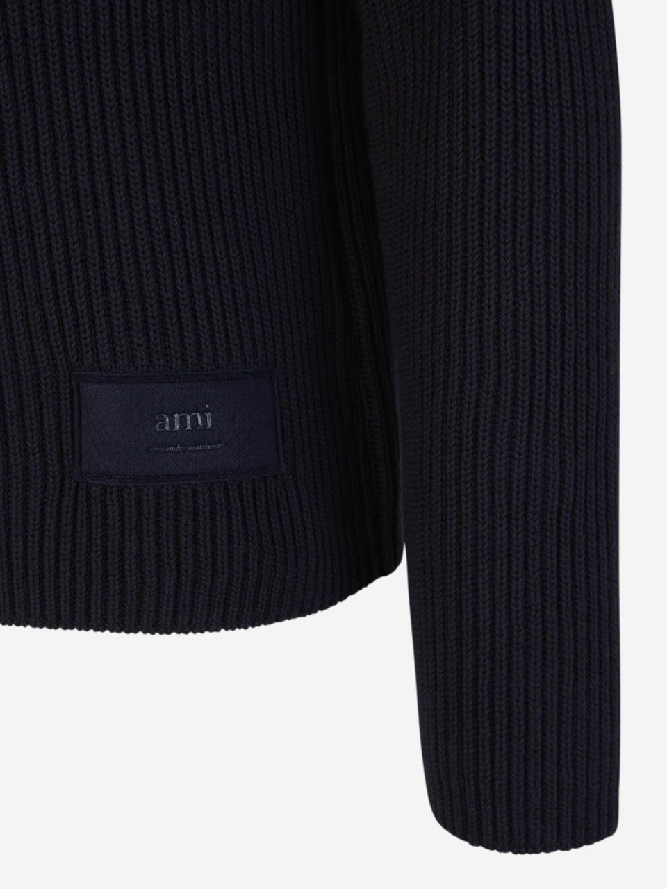 AMI Paris Cable Knit Sweater Blauw