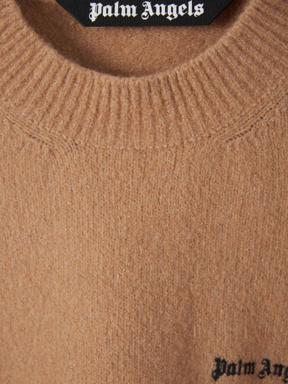 Palm Angels Logo Knit Sweater Bruin