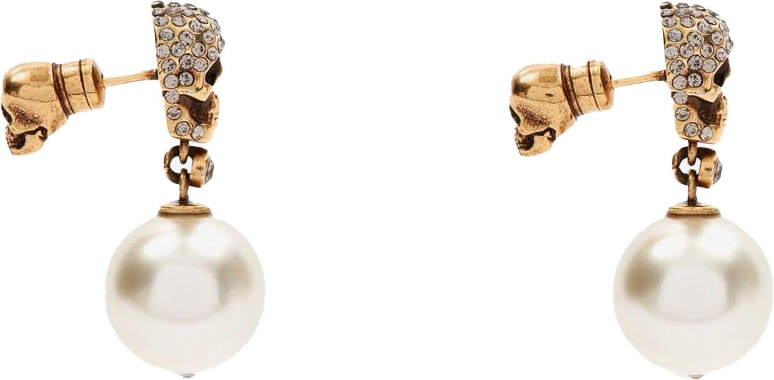 Alexander McQueen Golden Skull Earrings Divers