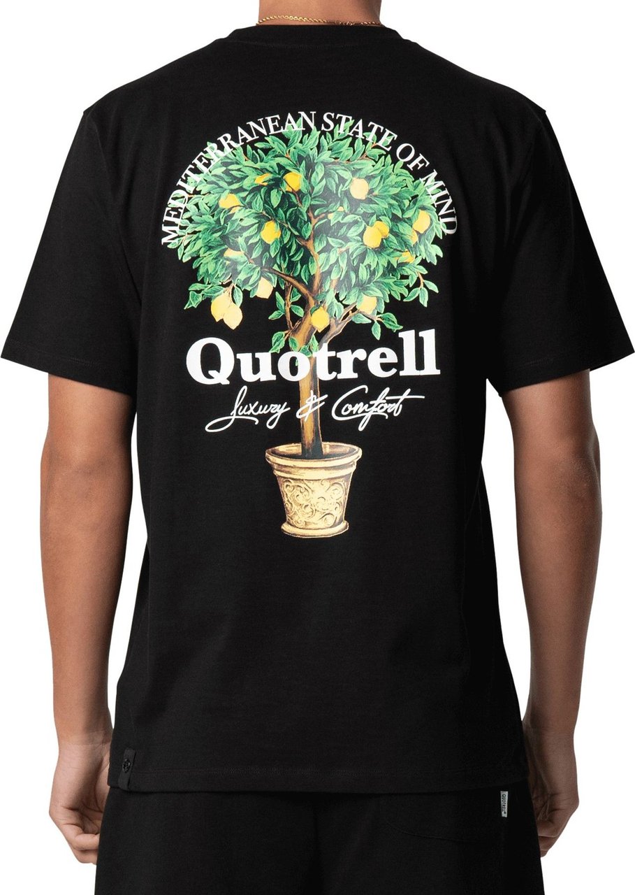 Quotrell Limone T-shirt | Black/white Zwart