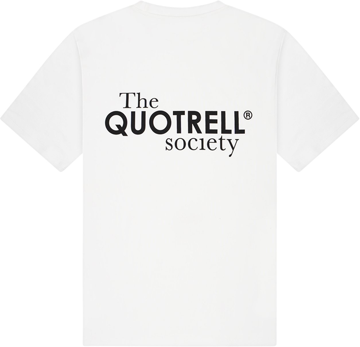 Quotrell Society Tee | White/black Wit