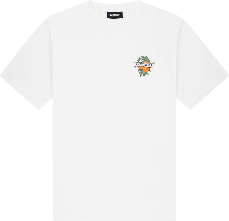 Quotrell Mineola T-shirt | White/black Wit