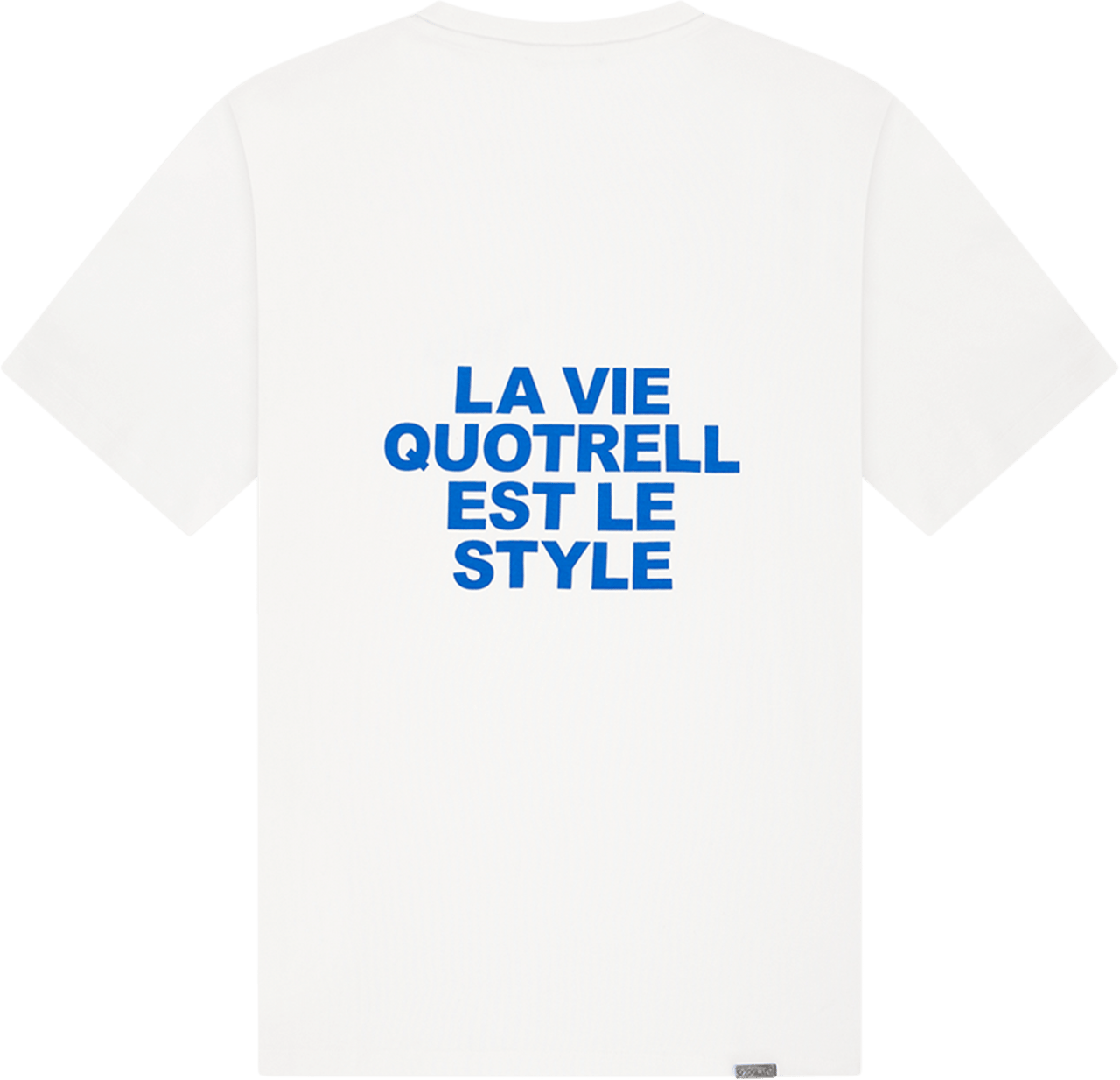 Quotrell La Vie T-shirt | White/cobalt Groen