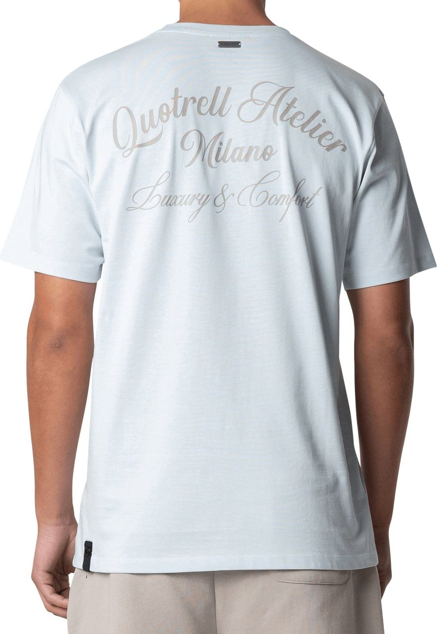 Quotrell Atelier Milano T-shirt | Light Blue/grey Blauw