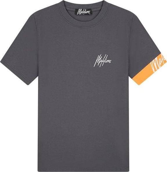 Malelions Malelions Men Captain T-Shirt 2.0 - Antra/Orange Grijs