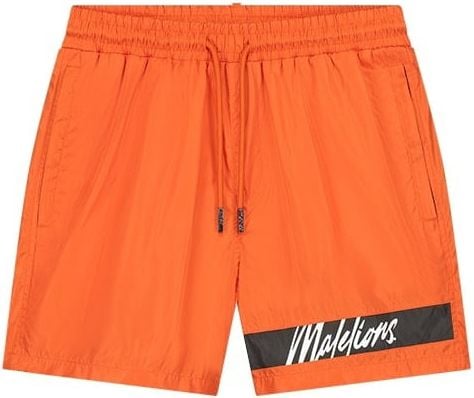 Malelions Malelions Men Captain Swim Shorts - Orange/Antra Oranje