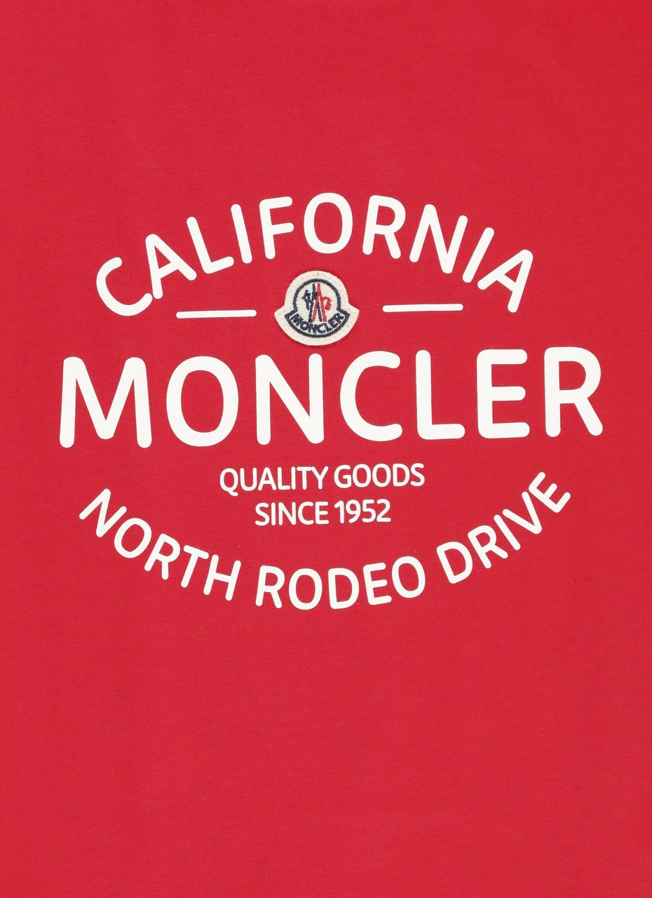 Moncler T-shirts And Polos Red Neutraal