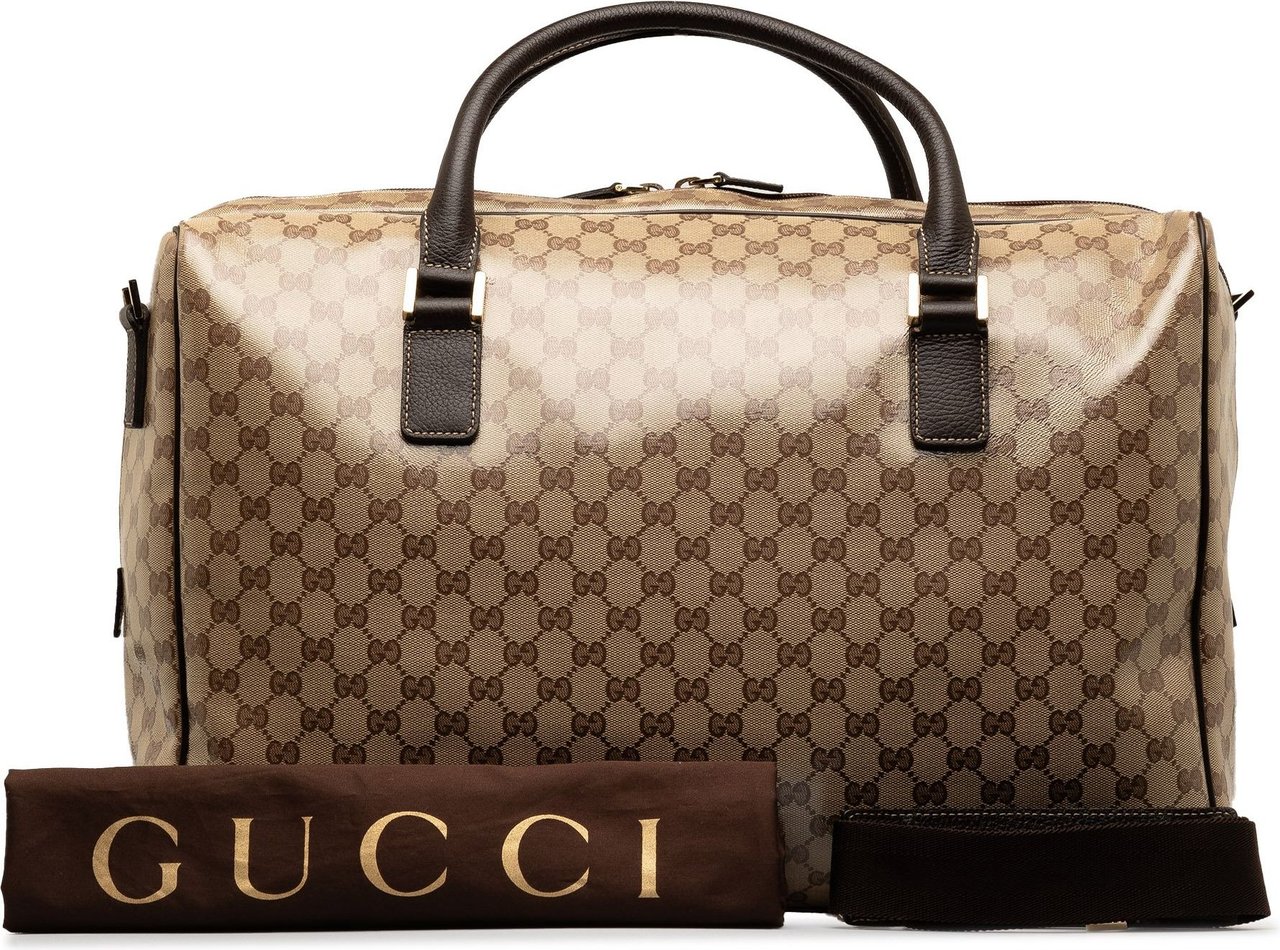 Gucci GG Crystal Duffle Bag Bruin