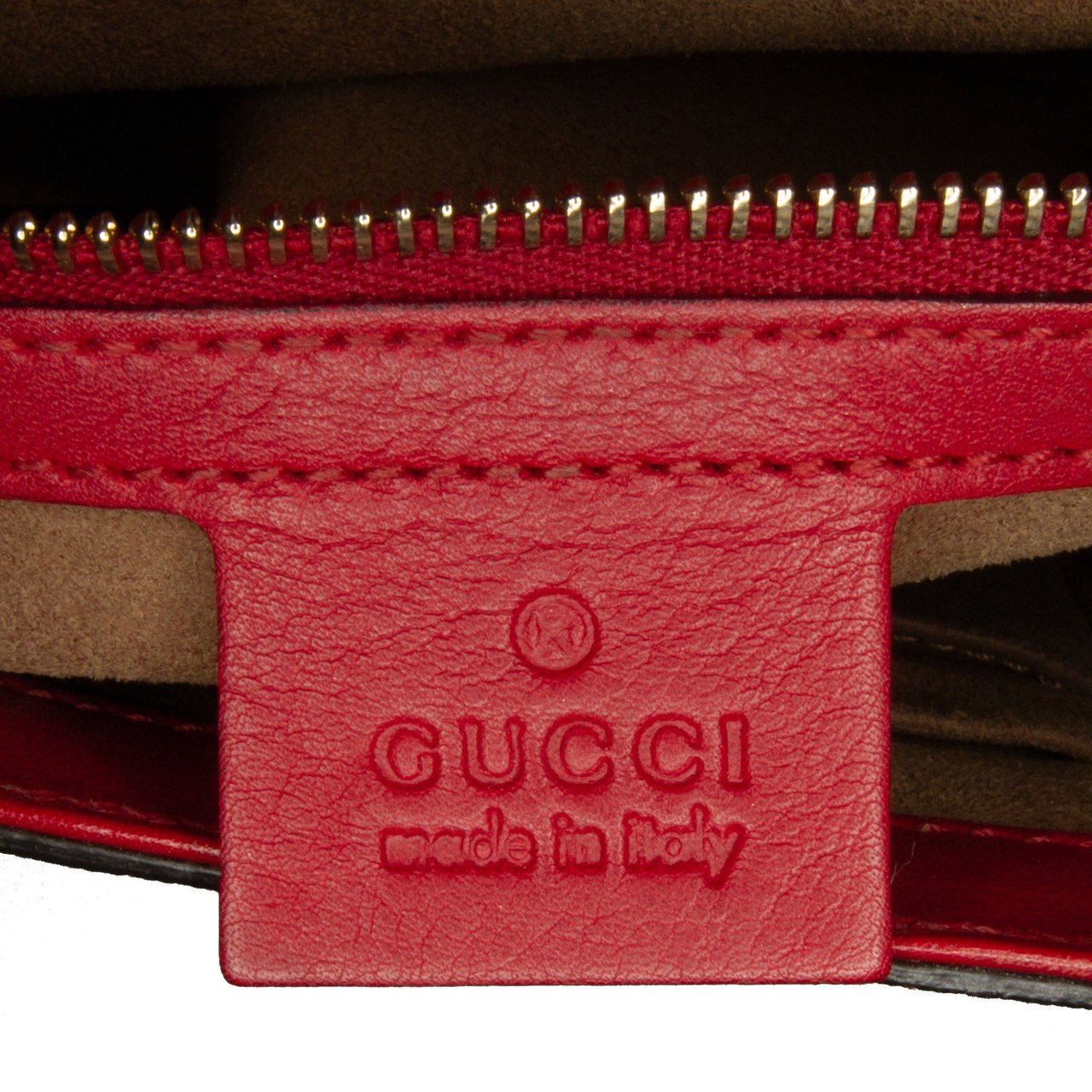 Gucci Medium GG Supreme Padlock Shoulder Bag Bruin