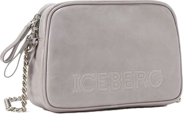 Iceberg Leather clutch bag with logo Bruin