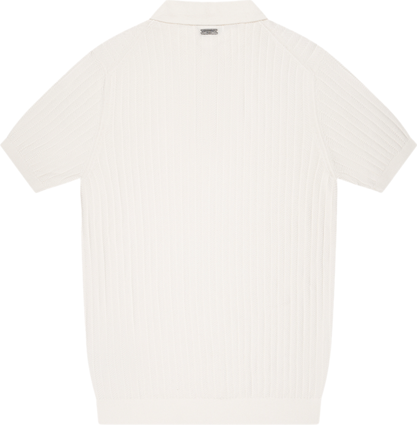 Quotrell Elijah Polo Offwhite/Beige Wit