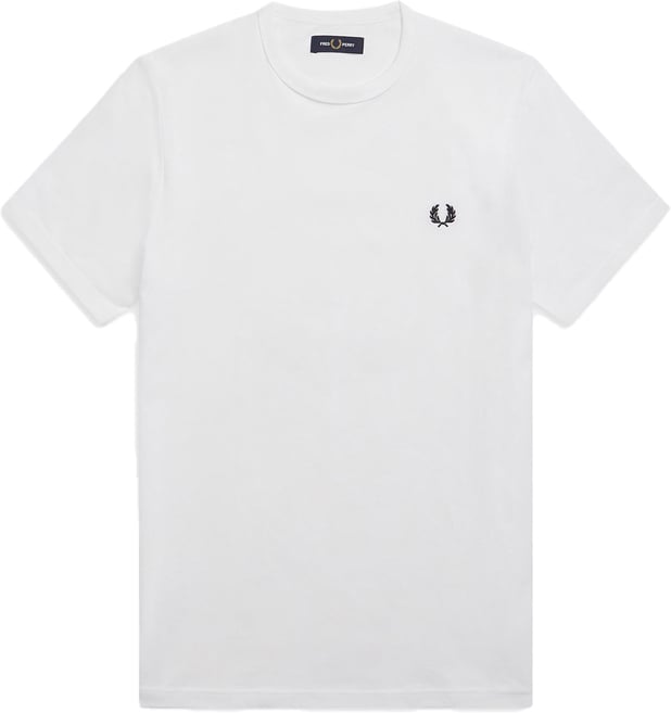 Fred Perry Ringer T-Shirt Wit Wit