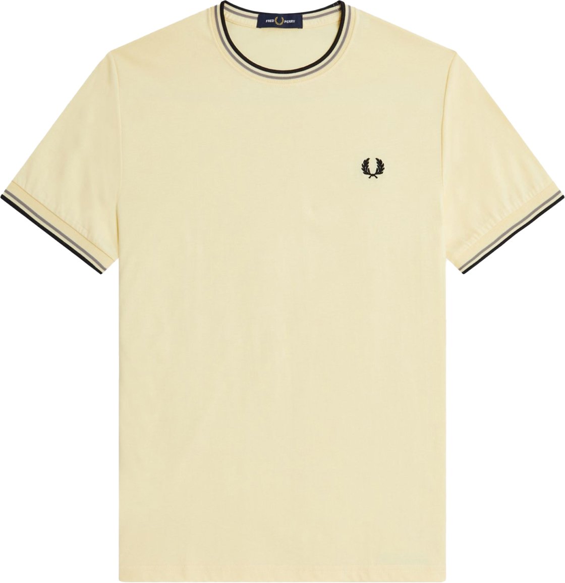 Fred Perry Twin Tipped T-Shirt Geel Geel