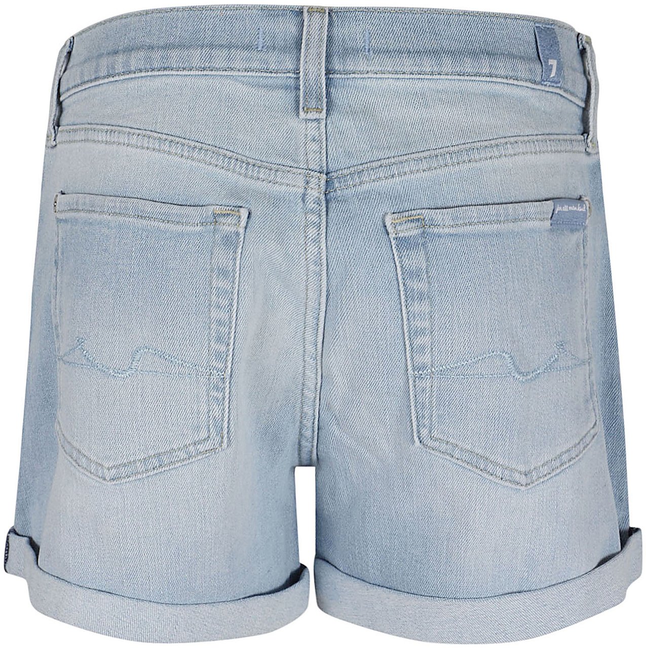 7 For All Mankind mid roll shorts soul Blauw