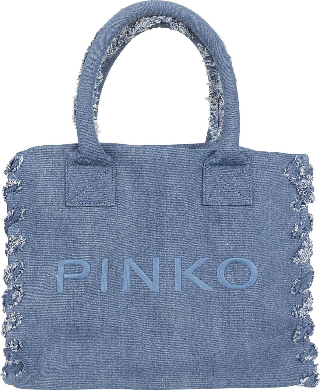 Pinko beach shopping denim riciclato Blauw