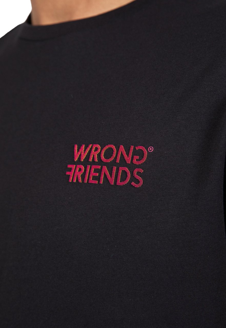 Wrong Friends NERJA T-SHIRT - BLACK Zwart