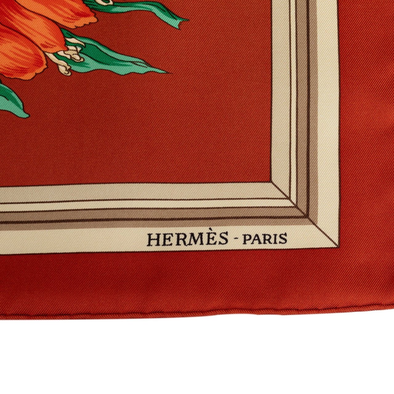 Hermès Quai Aux Fleurs Silk Scarf Rood