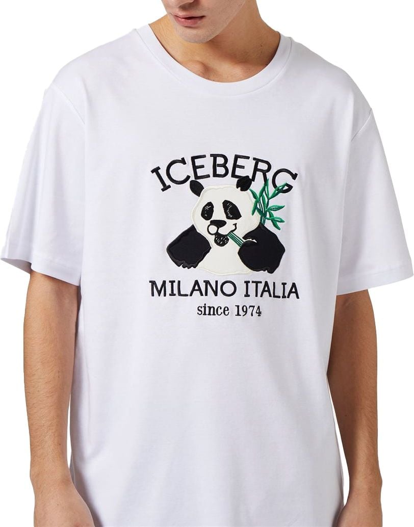 Iceberg T-shirt with logo and cartoon graphics Wit
