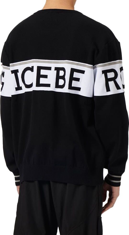 Iceberg Sweater with logo Zwart