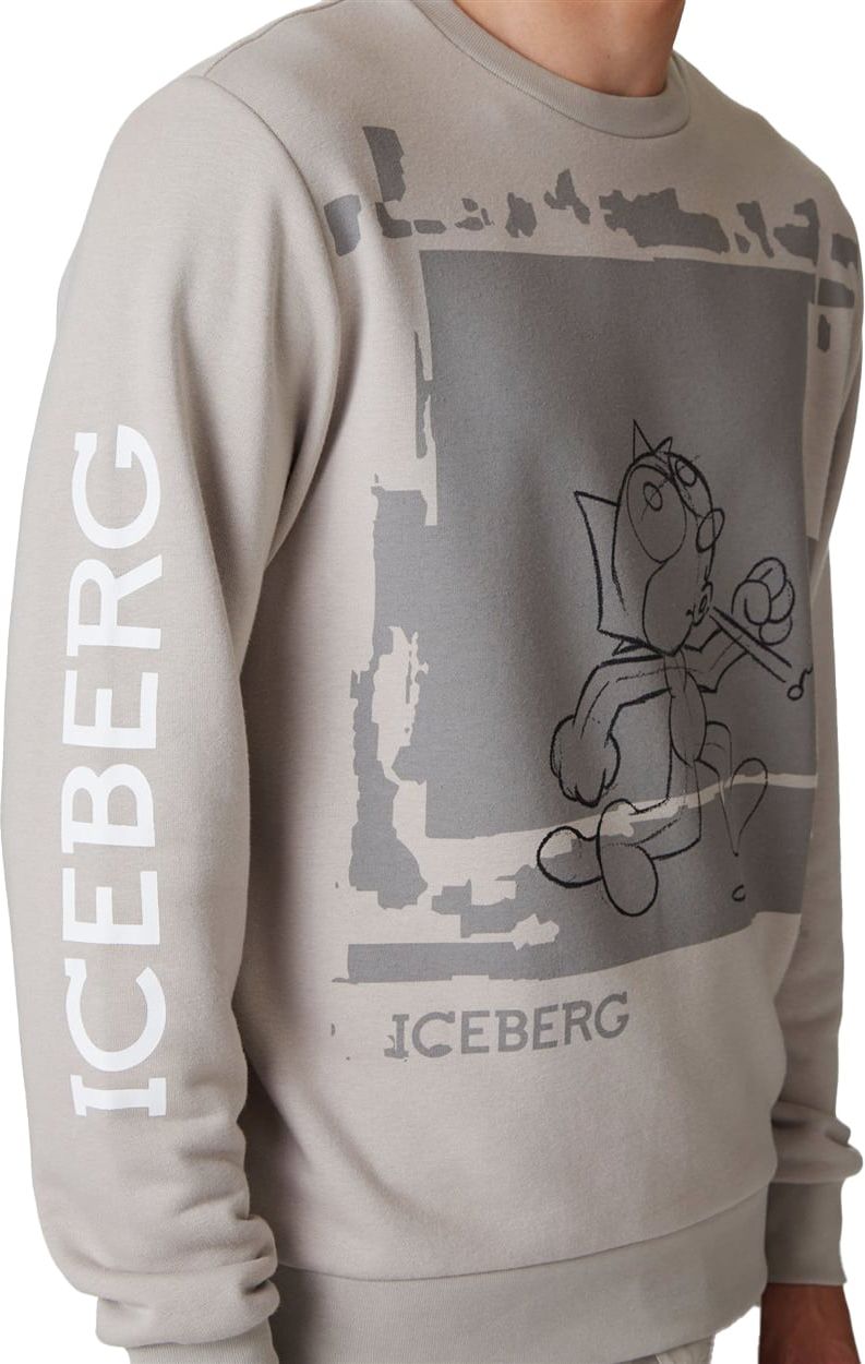 Iceberg Sweatshirt with cartoon graphics and logo Bruin