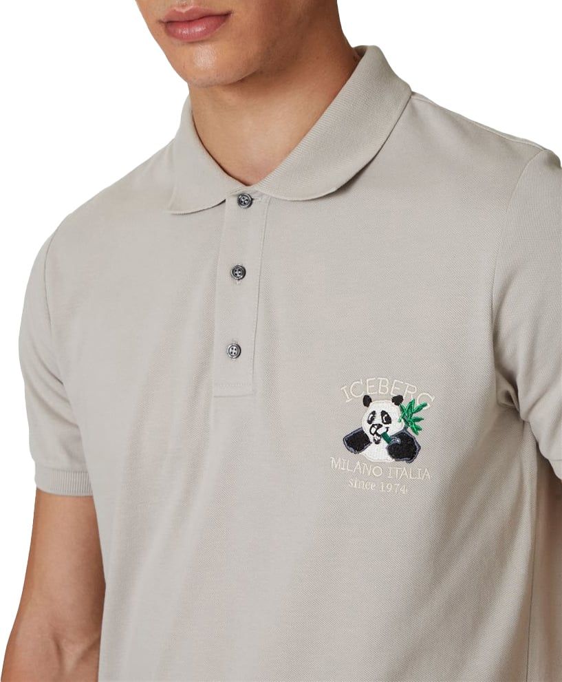 Iceberg Polo shirt with cartoon graphics and logo Bruin