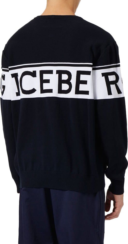 Iceberg Sweater with logo Blauw