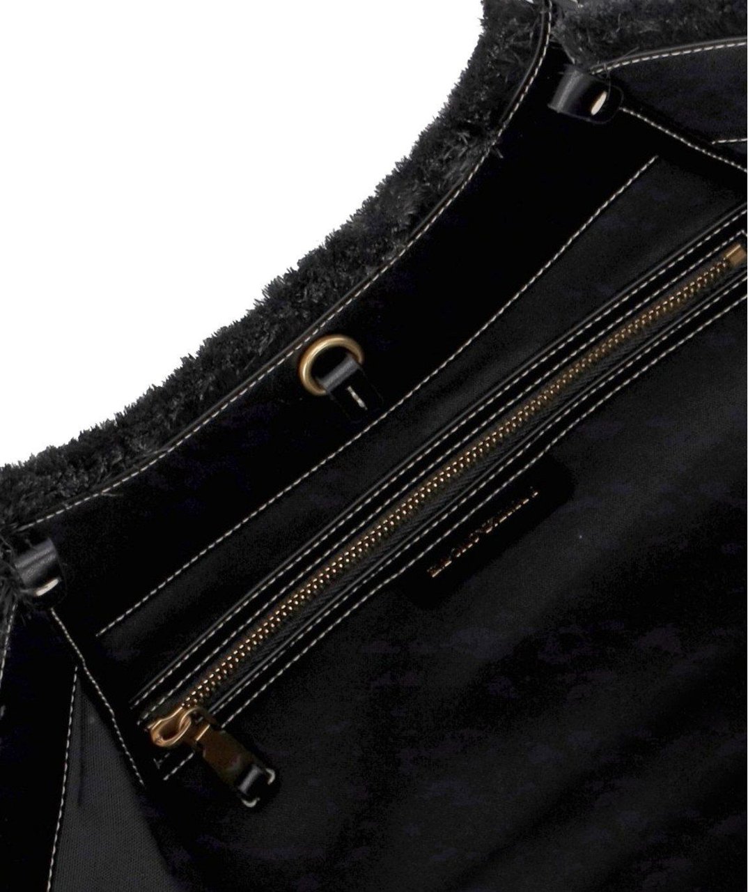 Emporio Armani Black Straw Handbag Black Zwart