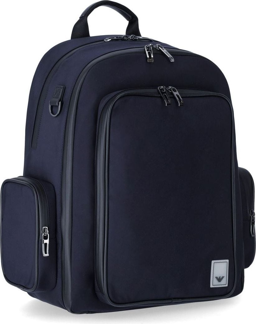 Emporio Armani Travel Essential Navy Blue Backpack Blue Blauw