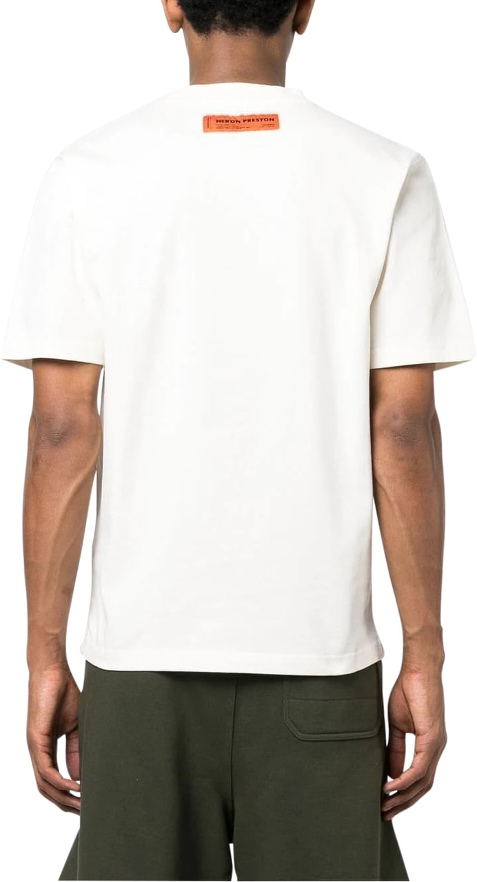 Heron Preston Heron Preston Ivory cotton oversize t-shirt Neutraal