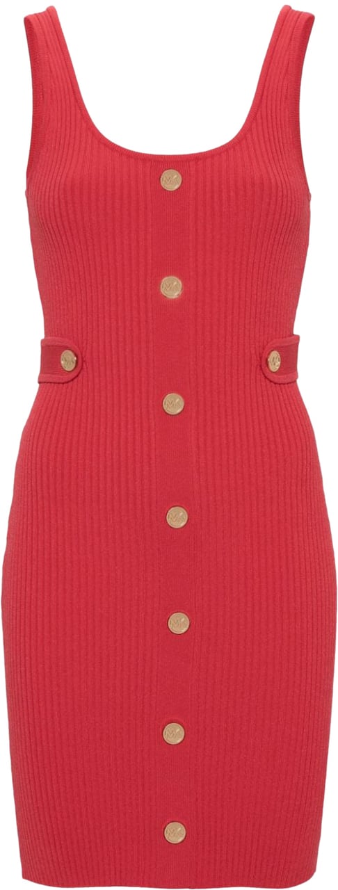 Michael Kors Michael Kors Coral stretch viscose blend dress Rood