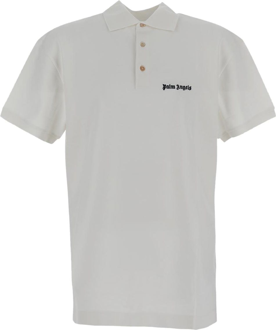 Palm Angels Cotton Polo Wit