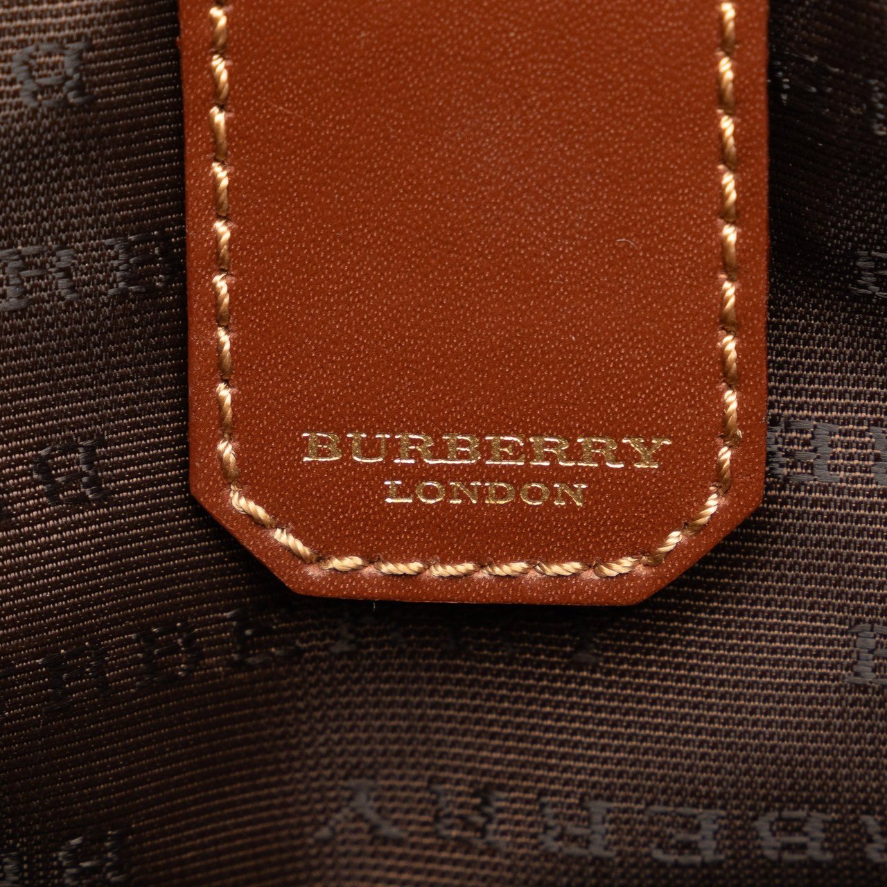 Burberry Haymarket Check Tote Bruin