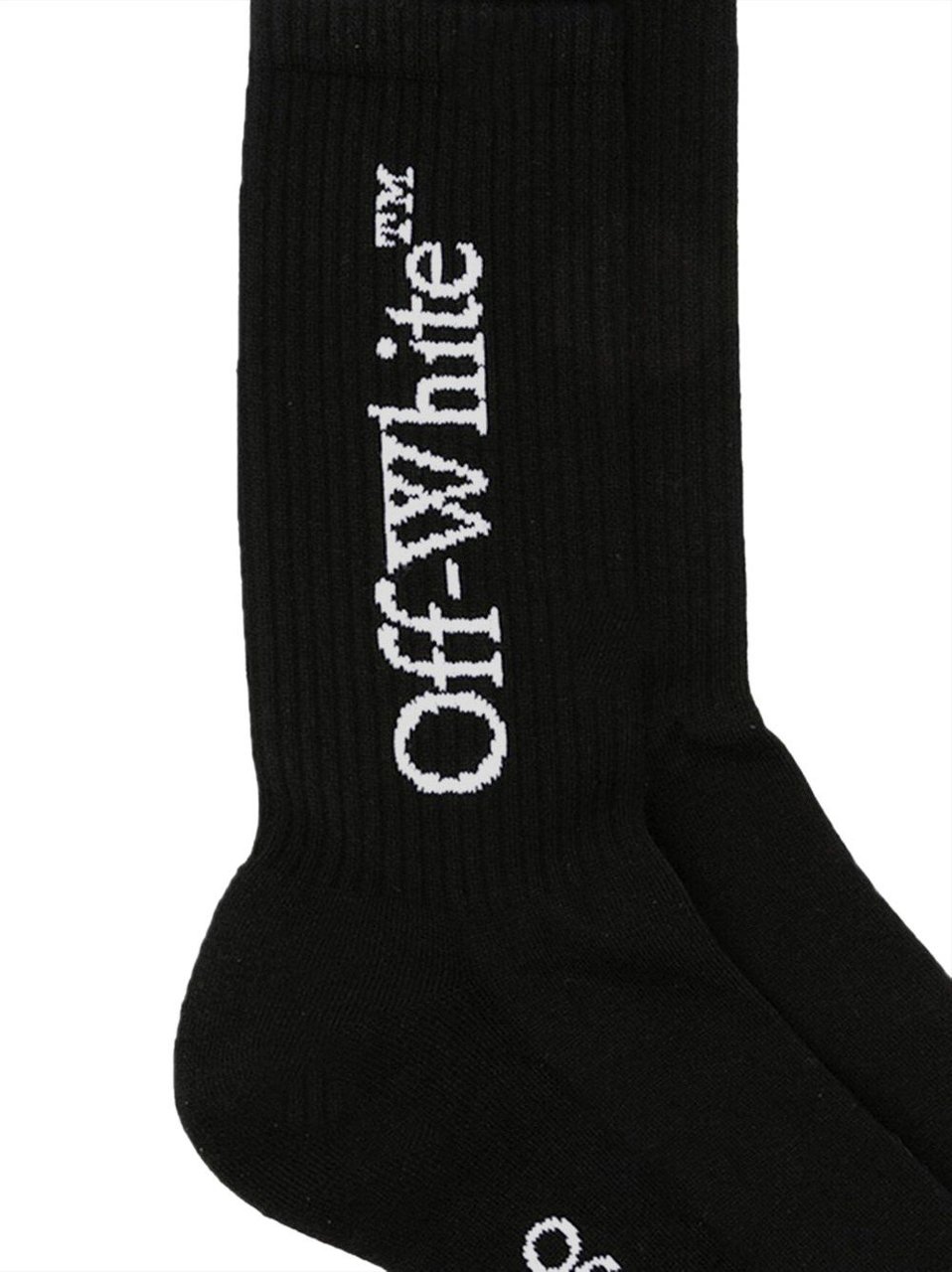 OFF-WHITE Logo Cotton Socks Zwart