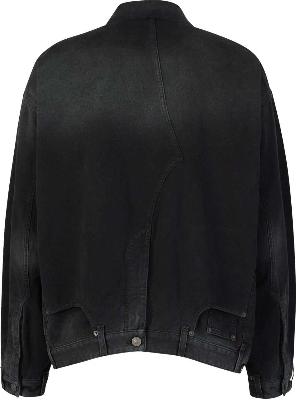 Balenciaga Deconstructed Denim Jacket Zwart
