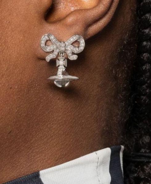 Vivienne Westwood Octavie Earrings Platinum/white Wit