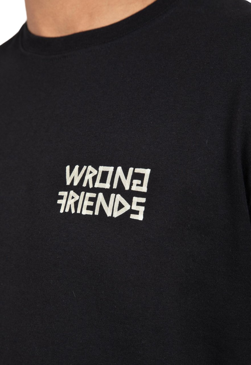 Wrong Friends ARGOS T-SHIRT - BLACK Zwart