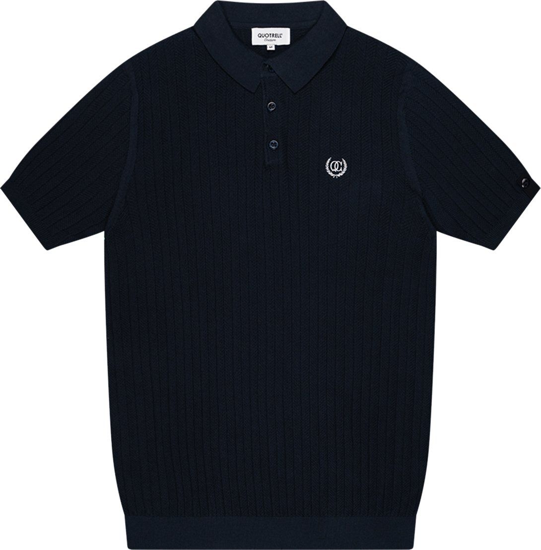 Quotrell Jay Knitted Polo Blauw