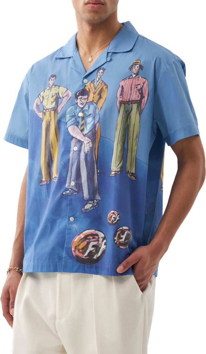 Filling Pieces Resort Shirt Games Zwart