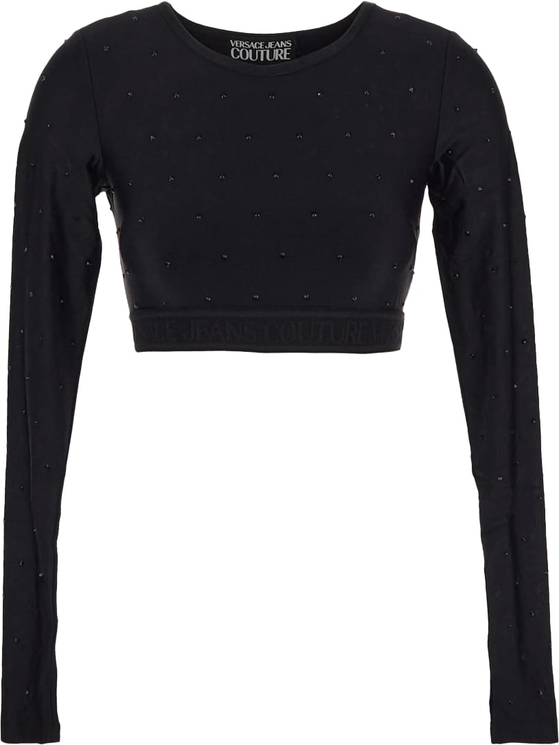 Versace Jeans Couture Crystals Top Zwart