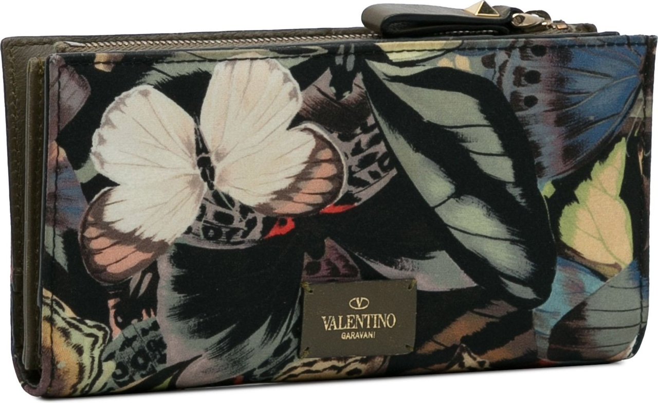 Valentino Printed Canvas Wallet Zwart